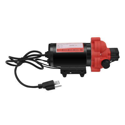 #ad AC 115V Water Diaphragm Pump Self Priming 45PSI 4GPM High Pressure For Boat RV $68.99