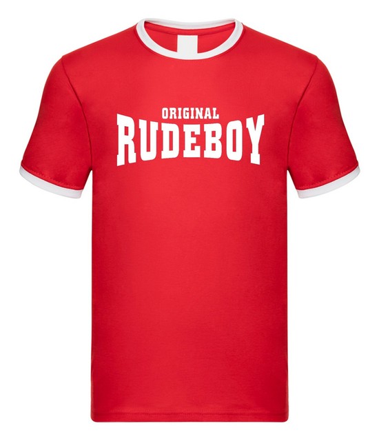 Original Rudeboy Slim Fit Mens TShirt Ska Two 2 Tone Rude Boy Specials