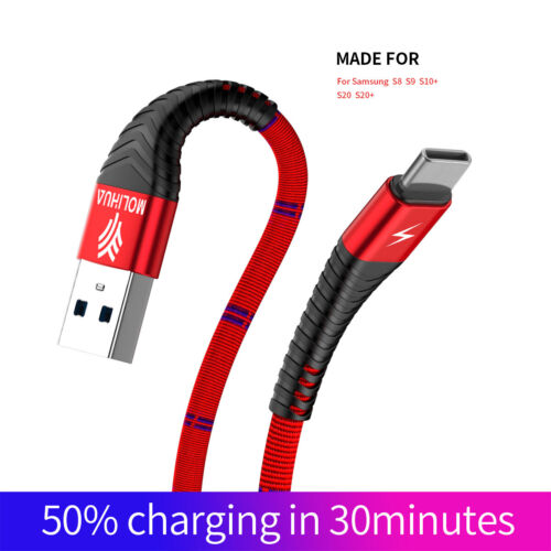 Fast Charger For Samsung S8 S9 S10 S22 S21 Plus Type C USB-C Data Charging Cable - Picture 1 of 11