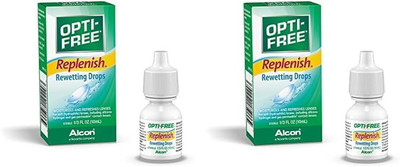 Replenish Rewetting Drops,10-mL,0.33 Fl Oz (Pack of 2)
