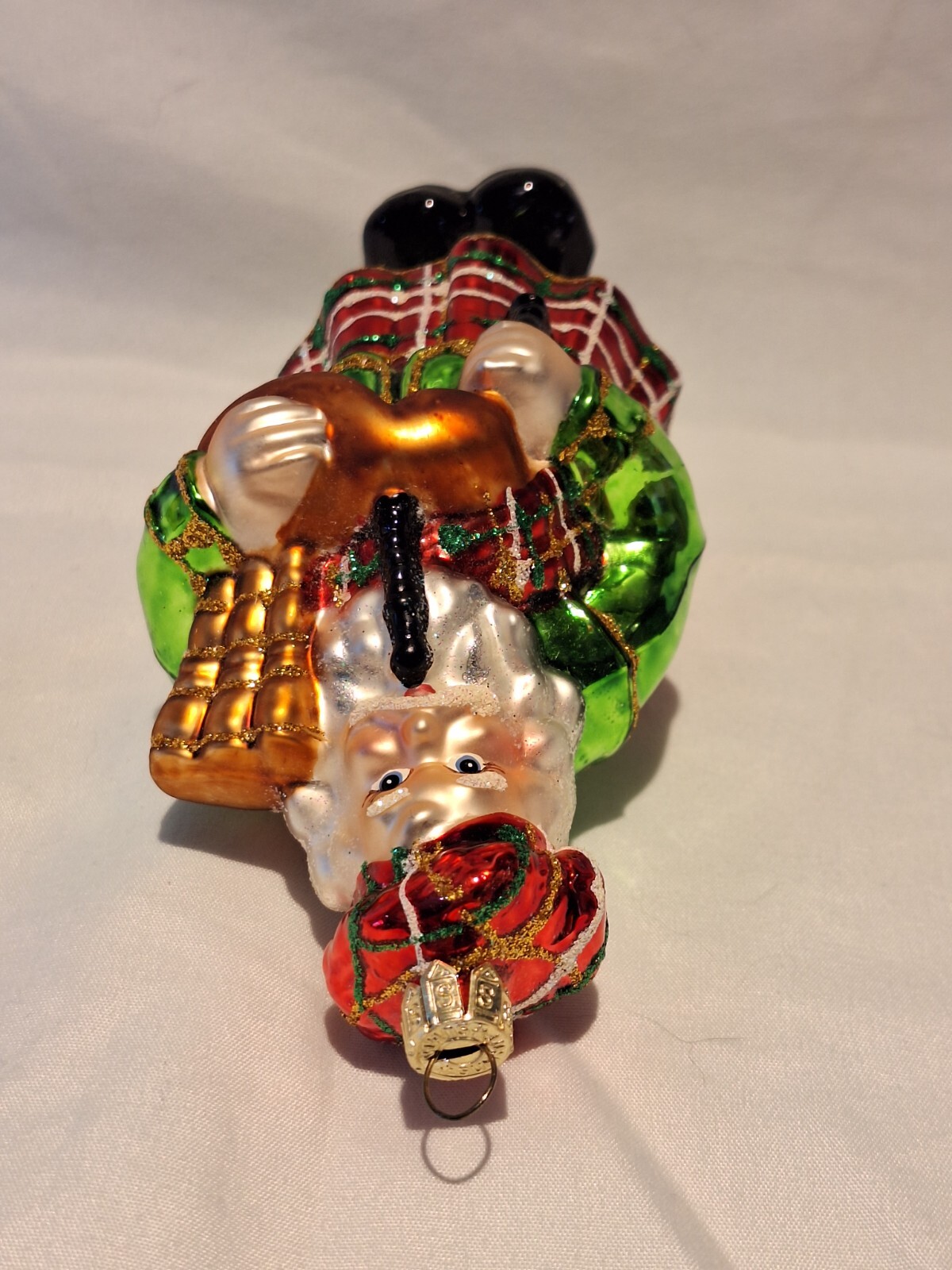 Christmas Ornaments Scottish Bagpipe Santa Blown Glass eBay