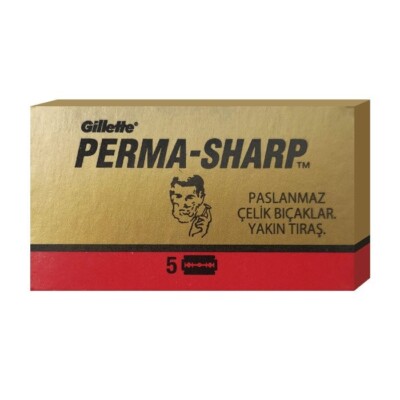 Gillette Perma Sharp 5 Rasierklingen Stainless Double Edge Für Rasierhobel