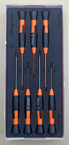SNAP ON SGDEH70ESDF O 7PC ELECTRONIC MINIATURE HEX SCREWDRIVER ORANGE FOAM SET - 第 2/3 張圖片