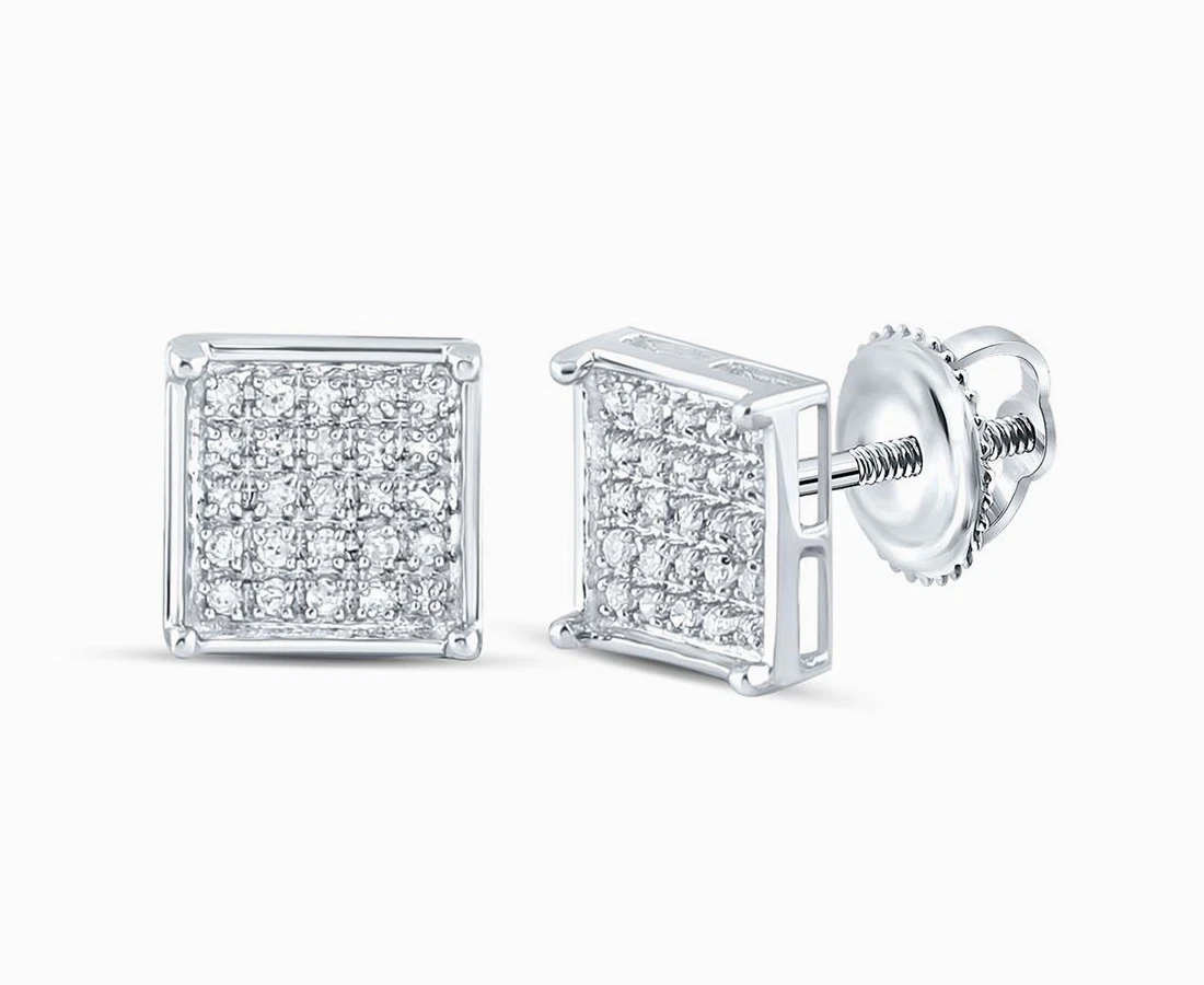 ItsHot.com: Cube Diamond Earrings for Men & Women 10K Yellow Gold Square Stud  Earrings 0.7ct | Diamond earrings studs, Mens diamond earrings, Square earrings  studs