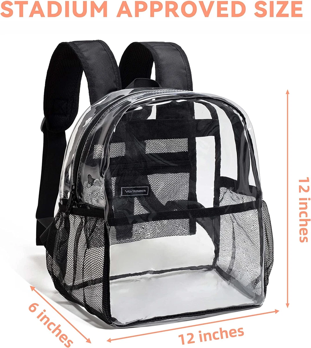 Clear stadium approved shop backpack