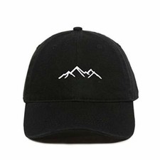 Mountain Baseball Cap Embroidered Cotton Adjustable Dad Hat