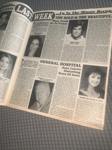 Soap Opera Magazine Mar 1992 General Hospital Days Of Our Lives All My Children - Picture 7 of 9