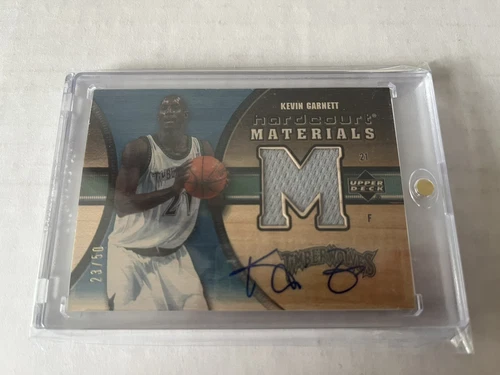 2005-2006 Upper Deck Hardcourt Materials Auto Kevin Garnett 23/50