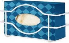  White Metal Single Gloves Dispenser, Tissue Box Shelf, Glove B