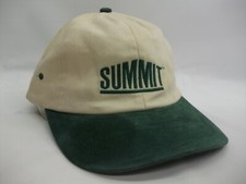 Summit Hat Green Beige Strapback Baseball Cap