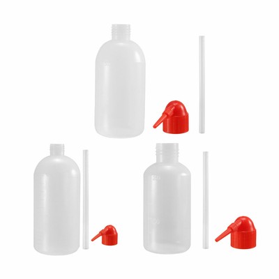 Plastic Wash Bottle Squeeze Bottle 250ml 500ml 1000ml Lab Liquid Storage3pcs Ebay