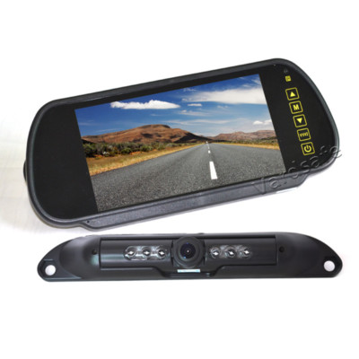 Vardsafe VS408K License Plate Backup Camera System with Clip-on Mirror Monitor