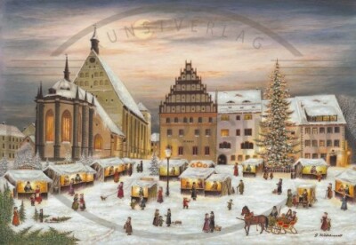 Adventskalender  Freiberg mit  Dom 38x 26 cm , neu mit 24 Bildern 