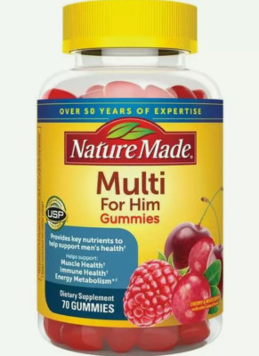 Nature Made Multi For Him Gummies - Cherry & Mixed Berry 70 Gummies