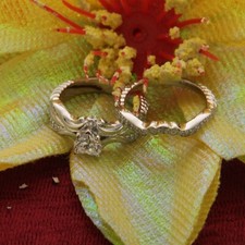 1.75 CT Heart Cut Cubic Zirconia Wedding Bridal Ring Set in 925 Sterling Silver