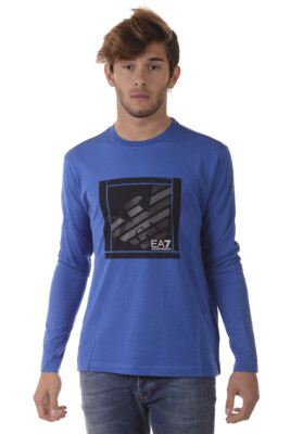 Emporio Armani EA7 T-Shirt Sweatshirt Man Blue 6YPT99PJ30Z 1598 Sz.L MAKE OFFER