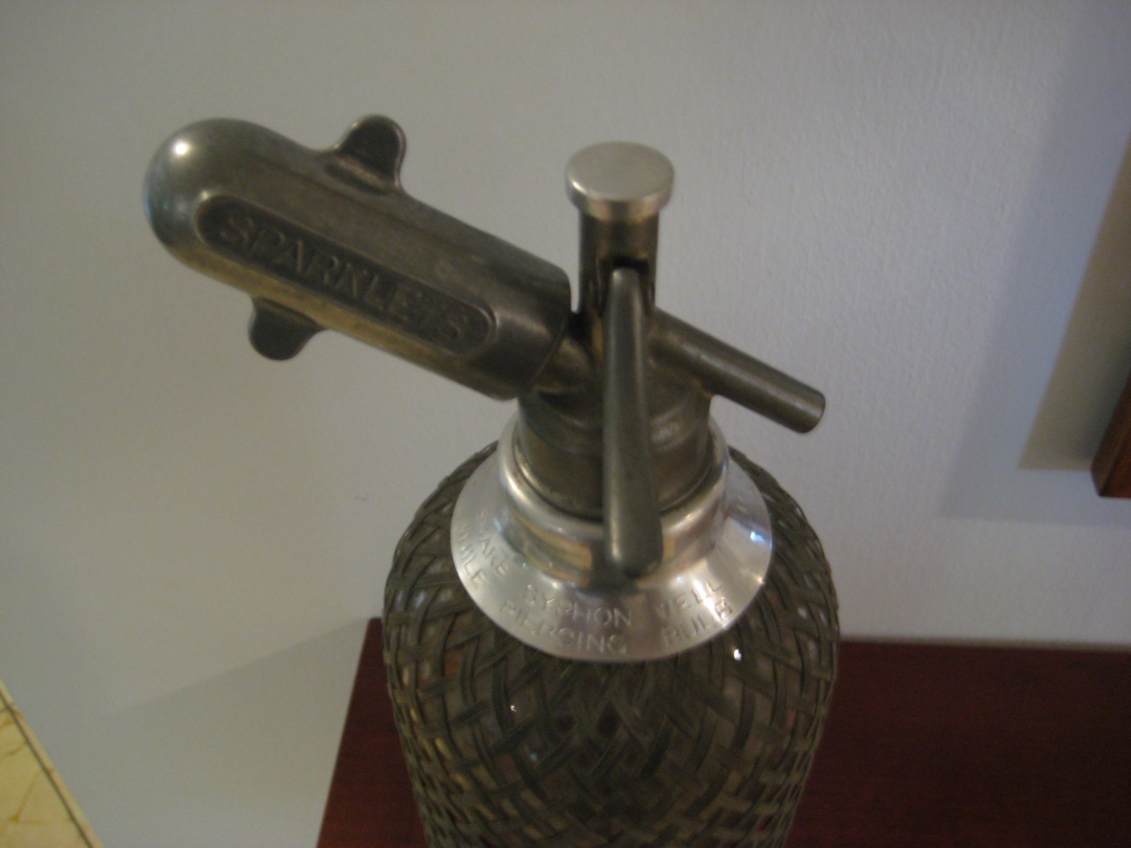 Vintage Sparklets Seltzer Wire Mesh And Glass Bottle Made in England eBay