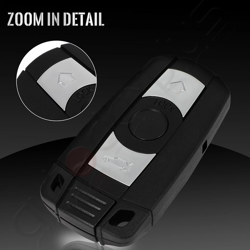 2 Remote Car Key Fob for BMW 328i 335i 2006 2007 2008 2009 2010 2011 3 Buttons - Image 3 of 4