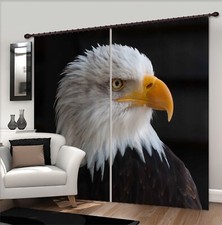 3D White Eagle ZHUA3564 Animal Photo Curtain Window Blockout Fabric Amy 2023