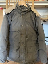 VTG Eddie Bauer Goose Down L Hooded Full Zip Parka Jacket Black 1990s 90s