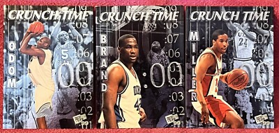 (3) 1999 Press Pass Basketball Crunch Time ODOM, MILLER, BRAND # s 1,4,7 Of 9