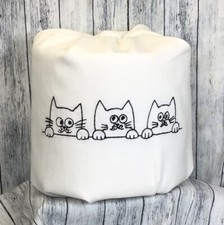 Cat Lover Embroidered Decorative Toilet Paper Roll Wrap - Bathroom Decor