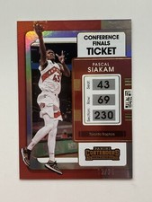 2021-22 Panini Contenders Conference Finals Ticket #31 Pascal Siakam /75 Raptors