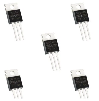 5 x IRFZ44N IRFZ44 TO-220 Power MOSFET N-Channel 49A 55V HEXFET Transistor