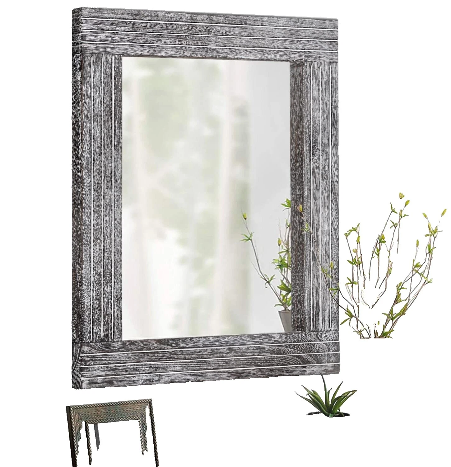 Rectángulo espejos para decoración del hogar Rústico/primitivo