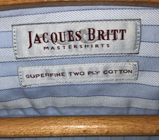 Jacques Britt Herrenhemd gestreift 100% Baumw...