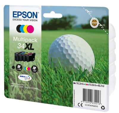 Epson C13T34764020 Original Inkjet Cartridges - Multi-pack (Black, Yellow, Magen