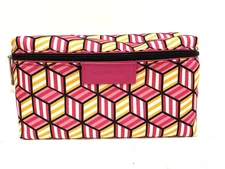 Clinique Skincare Makeup Beauty Case Travel Bag Zipper Feminine Pink Yellow