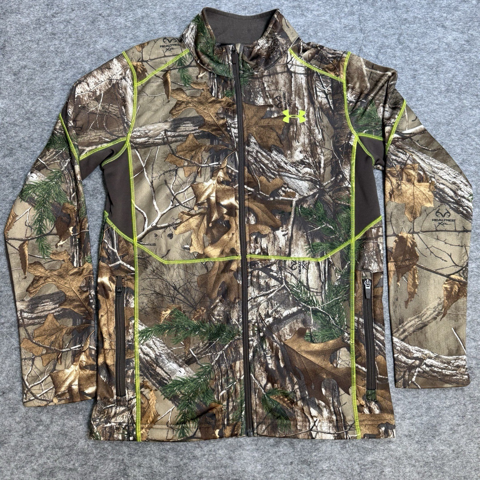 Under Armour Jacket Mens L Camo Realtree Xtra Polyester Full