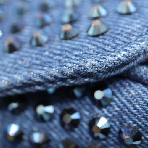 MARC JACOBS Crystal Denim Shoulder Bag 2S5HSH018H03 Blue Women's #KNB1956 - Picture 8 of 12