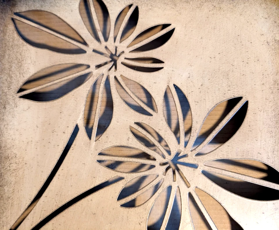 Metal Framed Wall Art Floral Daisies Hand Forged 12" Square - New Kohl's - Image 2 of 4