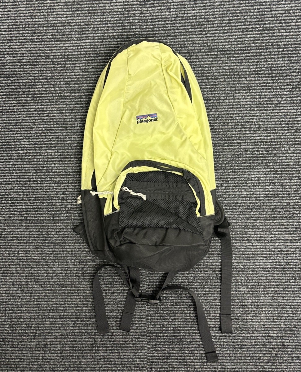 old patagonia backpack Vintage Patagonia Backpack Yellow Trail Pack 20L Hiking Camp Double Strap  Bag