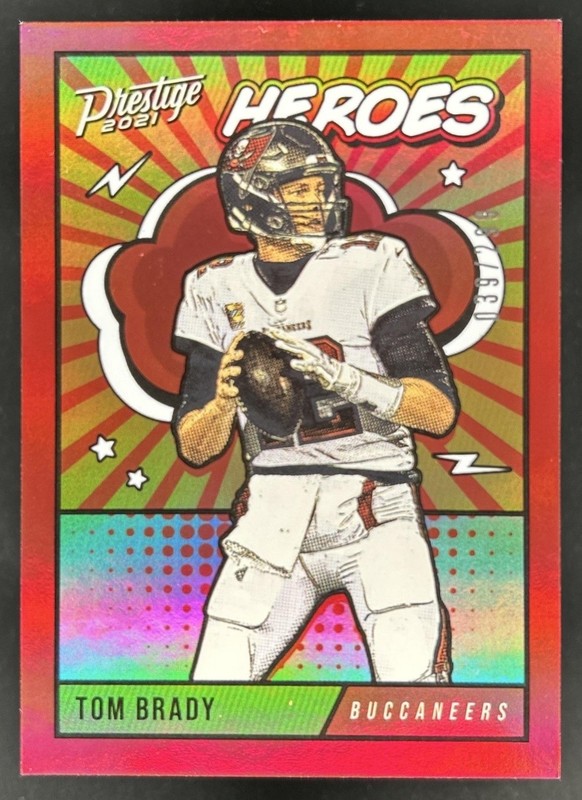 2021 Panini Prestige Tom Brady Heroes Xtra Points Red #/299 Buccaneers