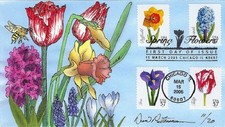 Fiori primaverili dipinti a mano Peterman Sc.#3900-3903 primo giorno