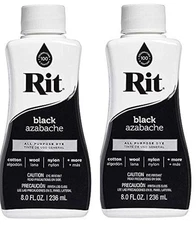 Rit All Purpose Dye Black 8 oz 2 Pack Stainless Steel Stain DYE