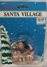 VTG Fabri-Centers of America Santa Village Hand Painted Porcelain Elf  #26377