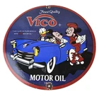 Vintage Vico Motor Oil Sign - Porcelain Walt Disney Gasoline Pump Plate Sign