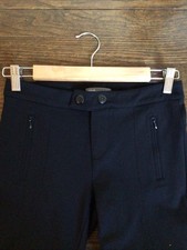 Vince Women  s Iconic Pants Black Size 2 Stretch Snap Closure Zippered Pockets