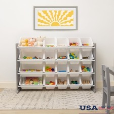 Extra Large Toy Storage Organizer W/ 20 Bins Kids Room Playroom Office New