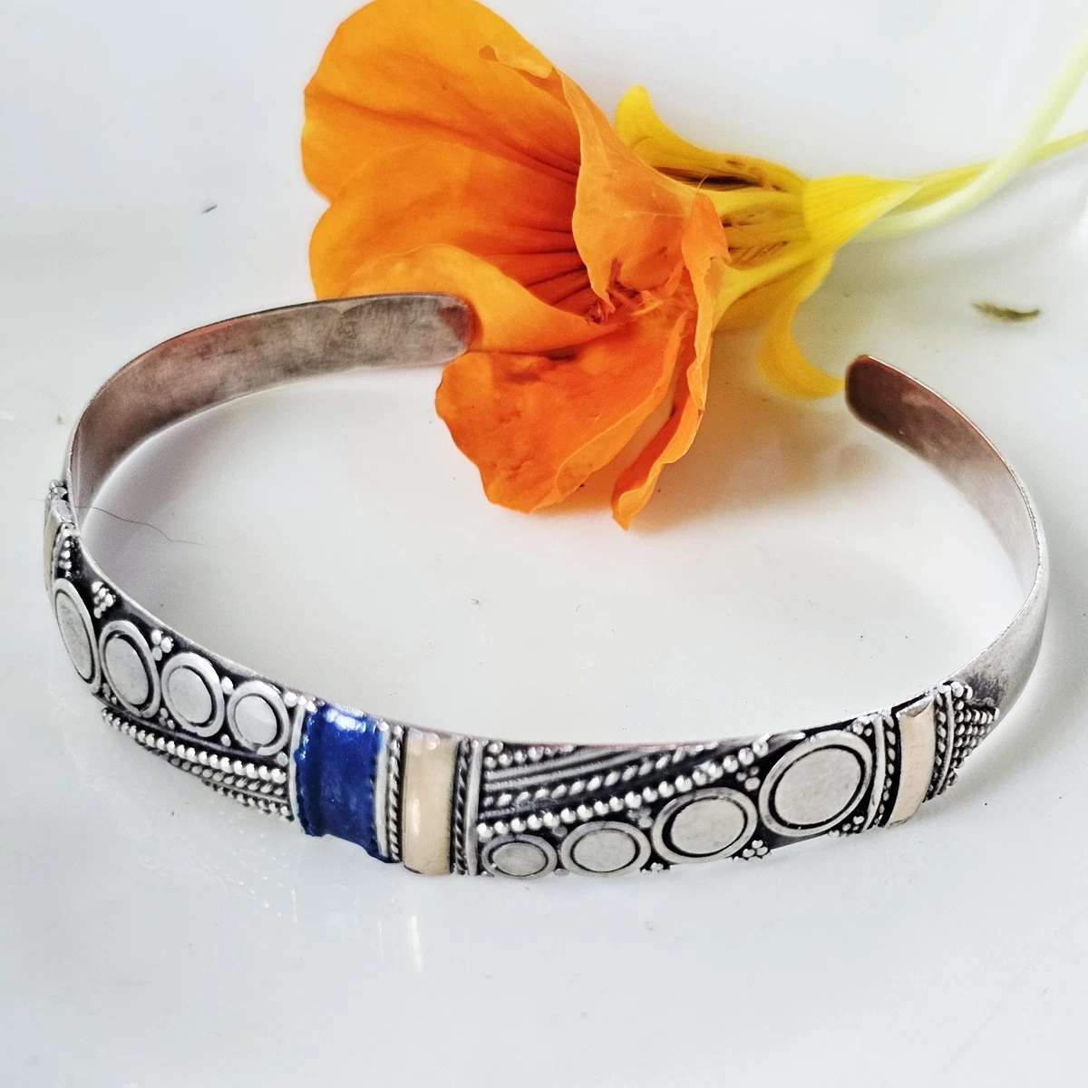 Bracelet Ancien Chavin – Argent Massif Plaqué Or Rose Vermeil