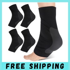 2 Pcs Achilles Tendon Heel Protector Compression Padded Sleeve Socks Premium Gel