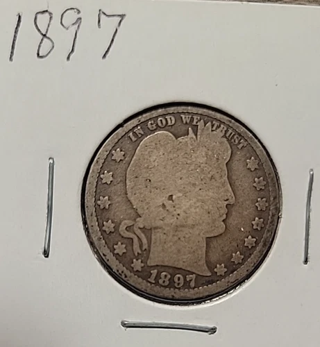 1897-P Barber Quarter. Nice Coin