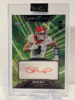 Oscar Delp Auto 1/5 Green Shimmer 2025 Wild Card Metallix Georgia Bulldogs