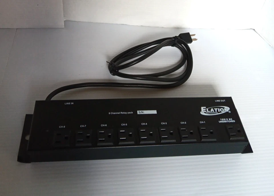 Elation Professional 8 Channel Relay Pack for SC-8 System Side Mounts WORKS - Image 2 of 4