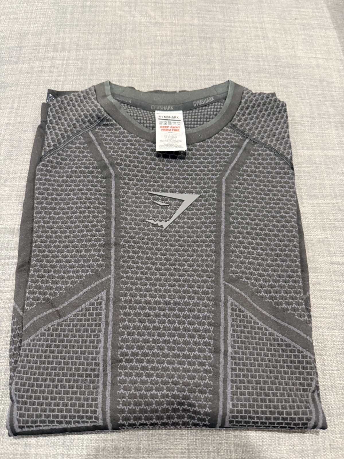 Gymshark Onyx V1 T-Shirt - Black/Onyx Grey/Brand Black - Extra Large - Brand New