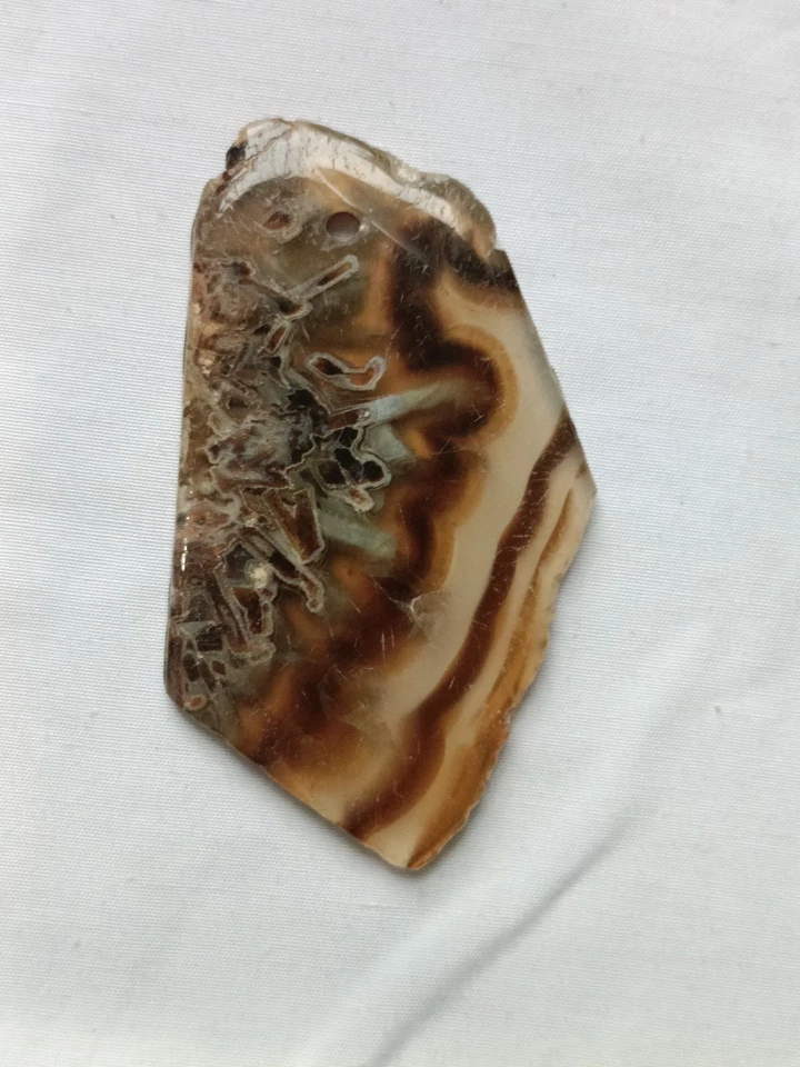 Палочка агат полированный грубый ломтик подвеска 55 X 37 X 5 мм 1 изделие для изготовления ювелирных изделий  - Изображение 4 из 4